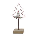 Árvore Decorativa Boneco Neve Com Led Vermelha 26cm