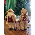 Papai E Mamãe Noel Em Pé Casal 45cm Enfeite Luxo Decor Natal