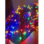 Cordao 300 Leds 8 Funções 30 Metros Colorido Cor Das Luzes Colorido Cor Do Fio Fio Verde Escuro Bivolt