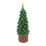 Árvore Decor Resina Verde Berry Vermelho 28cm Luxo Natal