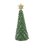 Árvore Resina Verde Com Estrela Luxo Natal Tok Da Casa 20cm