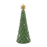 Árvore Resina Verde Com Estrela Luxo Natal Tok Da Casa 30cm