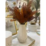 Vaso Decorativo Porcelana Branco Dourado 15cm