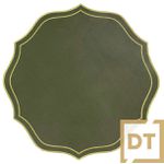 Jogo Americano Nylon Verde Lurex Bordado Branco