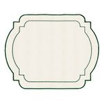 Jogo Americano Nylon Off Com Bordado Verde Claro