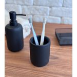 Kit Lavabo Em Cimento Preto 2 Peças Mart