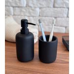 Kit Lavabo Em Cimento Preto 2 Peças Mart