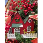 Casinha Natalina Dupla Com Led Decoração Cenario Natal