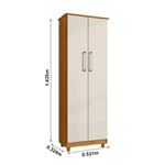 Armário Multiuso Nina 2 Portas Cedro/Areia Rud Rack