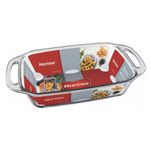 Assadeira Retangular Marinex 2,7L Vidro Temperado