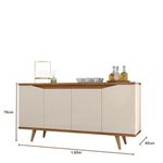 Balcão Buffet Grace Cedro/ Off White Casa D