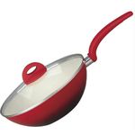 Panela Wok de Cerâmica Class Home Vermelha