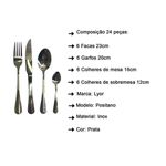 Faqueiro Talheres de Jantar Aço Inox 24 Peças Positano