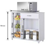 Fruteira 3 Cestos Com Porta Gaveta Branco Dacheri