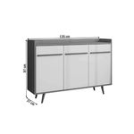 Aparador Buffet Quartzo Cinamomo/Off White Bechara