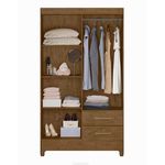 Roupeiro Chile Castanho Wood Moval