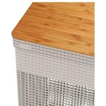 Cesto de Roupas 49L Grid Bege Bambu OU