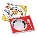 Conjunto de Servir 2 Peças 111 Golden Inox