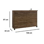 Cômoda Jade com 08 Gavetas Móveis Primus