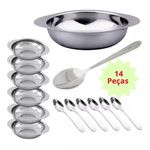 Conjunto Sobremesa 14 Peças 3140 Golden Inox