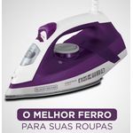Ferro de Passar Roupa a Vapor Black Decker Branco/Roxo 127v