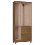 Guarda-roupa Solteiro Milão 3 Portas 2 Gavetas Poquema
