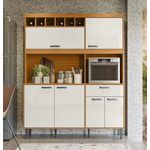 Cozinha Completa Dakota 160cm Jequitiba/Off Lukaliam