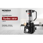 Liquidificador Mondial Turbo Power Preto L900w 127v