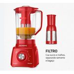 Liquidificador Mondial Turbo Power Vermelho 127v