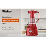 Liquidificador Mondial Turbo Power Vermelho 127v