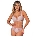 28283 - Conjunto Push Up. Calcinha clássica. - Marrom