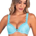 28298 - Conjunto Push Up. Calcinha fio. - Azul