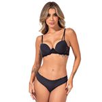 29257 - Conjunto Push Up. Calcinha fio. - Preto