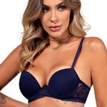 28575 - Conjunto Push Up. Calcinha fio. - Azul