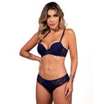 28575 - Conjunto Push Up. Calcinha fio. - Azul