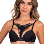 OUT14973 - Conjunto Push Up. Calcinha fio. - Preto