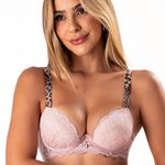 12985 - Conjunto Push Up. Calcinha fio. - Rosa Pó - 2284
