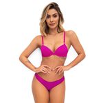 11813 - Conjunto com aro e bojo. Calcinha fio. - Rosa - 31