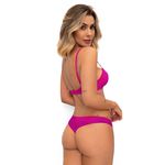 11813 - Conjunto com aro e bojo. Calcinha fio. - Rosa - 31