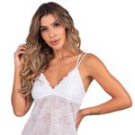 24101 - Baby doll em renda. - Branco