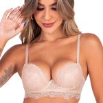 28302 - Conjunto Push Up. Calcinha fio. - Nude