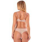 30196 - Conjunto Push Up. Calcinha fio. - Marrom