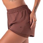 30589 - Short fitness duplo - Marrom