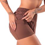 30589 - Short fitness duplo - Marrom