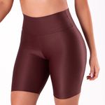 30979 - Short fitness em tecido acetinado - Marrom
