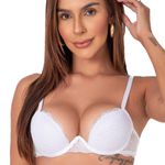 30762 - Conjunto aro inteiro em renda. Calcinha larga. - Branco