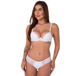 30761 - Conjunto Push Up. Calcinha fio. - Branco