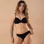 31067 - Conjunto aro separado e bojo. Calcinha clássica. - Preto