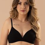 31069 - Conjunto triangulo com bojo. Calcinha clássica. - Preto