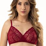 30780 - Conjunto sem bojo. Calcinha clássica. - Vermelho
